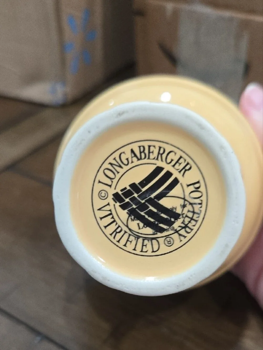 Longaberger Butternut Yellow Ice Cream Cone Dish